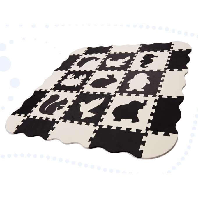 Žaidimų kilimėlis, putų dėlionė vaikams, juoda/balta kaina ir informacija | Lavinimo kilimėliai | pigu.lt
