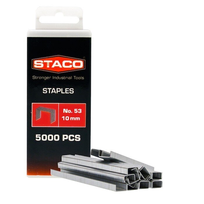 Kabės Staco 53/10mm, 5000vnt. цена и информация | Mechaniniai įrankiai | pigu.lt