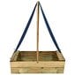 Smėlio dėžė su stogu, 80x60x97,5 cm, impregnuota pušies mediena kaina ir informacija | Smėlio dėžės, smėlis | pigu.lt
