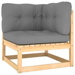 Keturvietė sodo sofa su pagalvėlėmis, ruda kaina ir informacija | Lauko kėdės, foteliai, pufai | pigu.lt