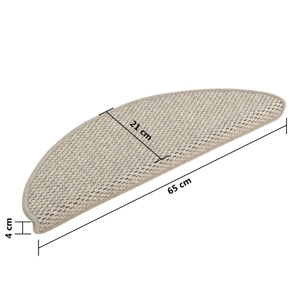 Lipnūs laiptų kilimėliai 65x25 cm, 15 vnt kaina ir informacija | Kilimai | pigu.lt