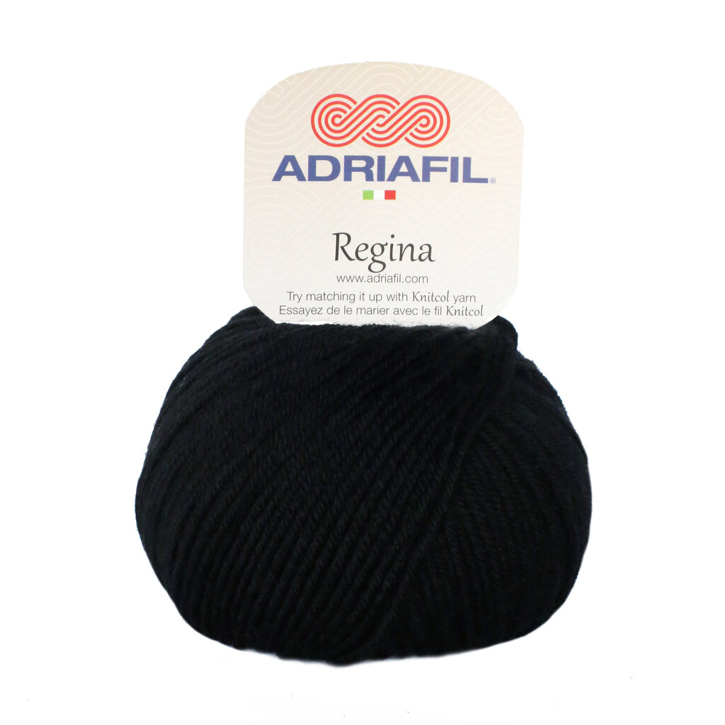 Mezgimo siūlai Adriafil Regina 50 g, spalva juoda kaina ir informacija | Mezgimui | pigu.lt