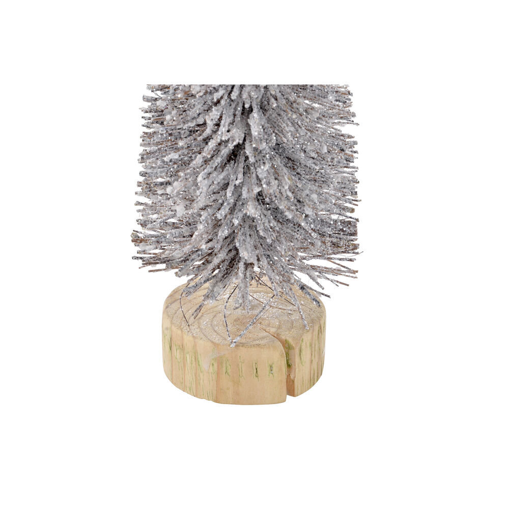 Kalėdų eglutė DKD Home Decor Medžio Kokoso pluoštas Sniegas (7 x 7 x 21 cm) kaina ir informacija | Kalėdinės dekoracijos | pigu.lt