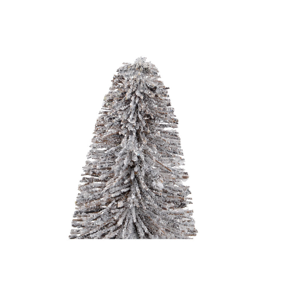 Kalėdų eglutė DKD Home Decor Medžio Kokoso pluoštas Sniegas (7 x 7 x 21 cm) цена и информация | Kalėdinės dekoracijos | pigu.lt