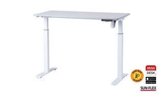Reguliuojamo aukščio stalas SUN-FLEX® EASYDESK ELITE, baltos spalvos kaina ir informacija | Kompiuteriniai, rašomieji stalai | pigu.lt
