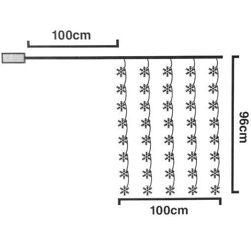 LED girliandos užuolaida, 1.25 m цена и информация | Girliandos | pigu.lt
