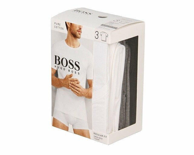 Vyriški marškinėliai Hugo Boss, įvairių spalvų, 3 vnt. kaina ir informacija | Vyriški apatiniai marškinėliai | pigu.lt