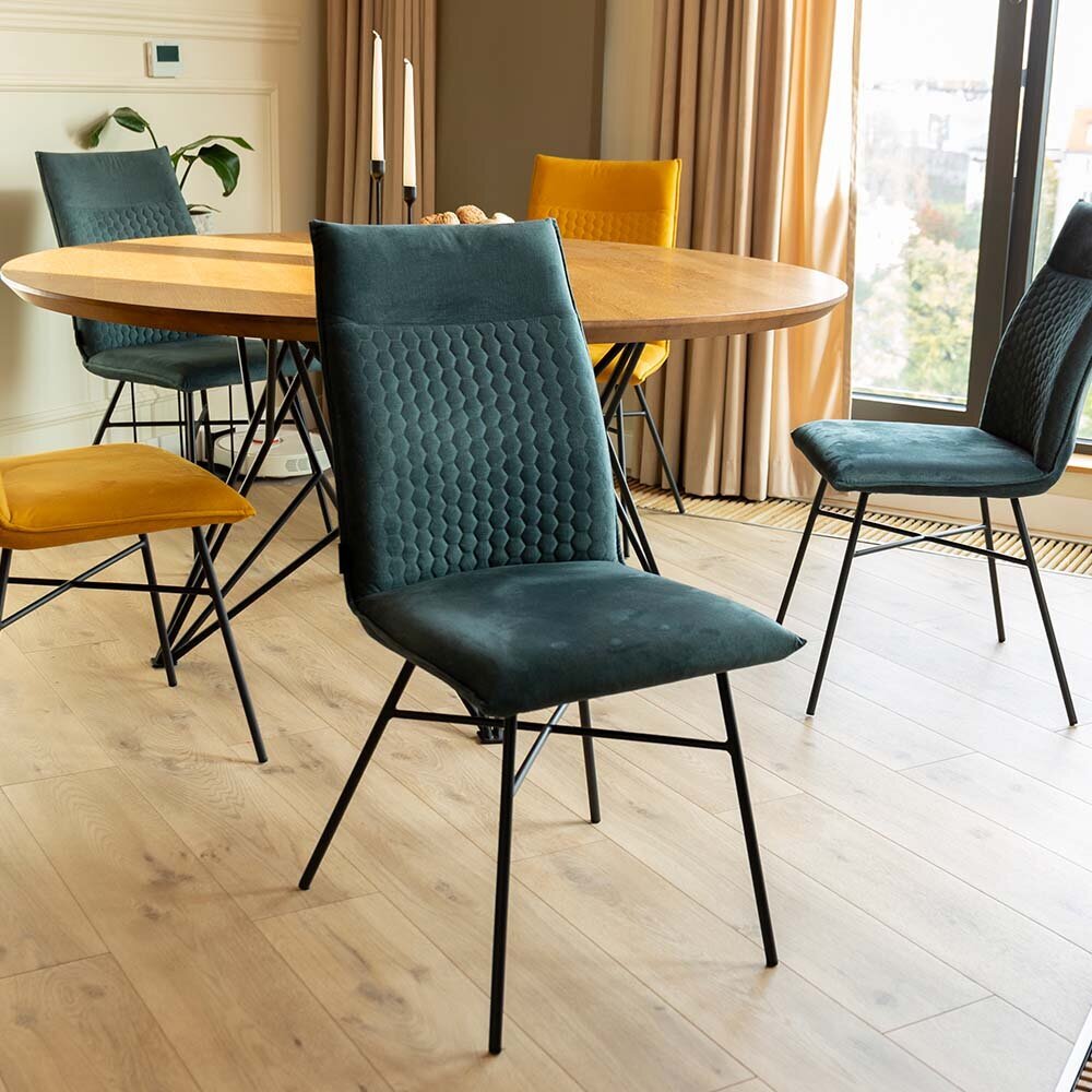 2-jų kėdžių komplektas Selsey Carlyn, žalias kaina ir informacija | Virtuvės ir valgomojo kėdės | pigu.lt