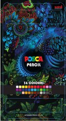 Цветные карандаши UNI POSCA KPE-200 36 цветов цена и информация | Принадлежности для рисования, лепки | pigu.lt