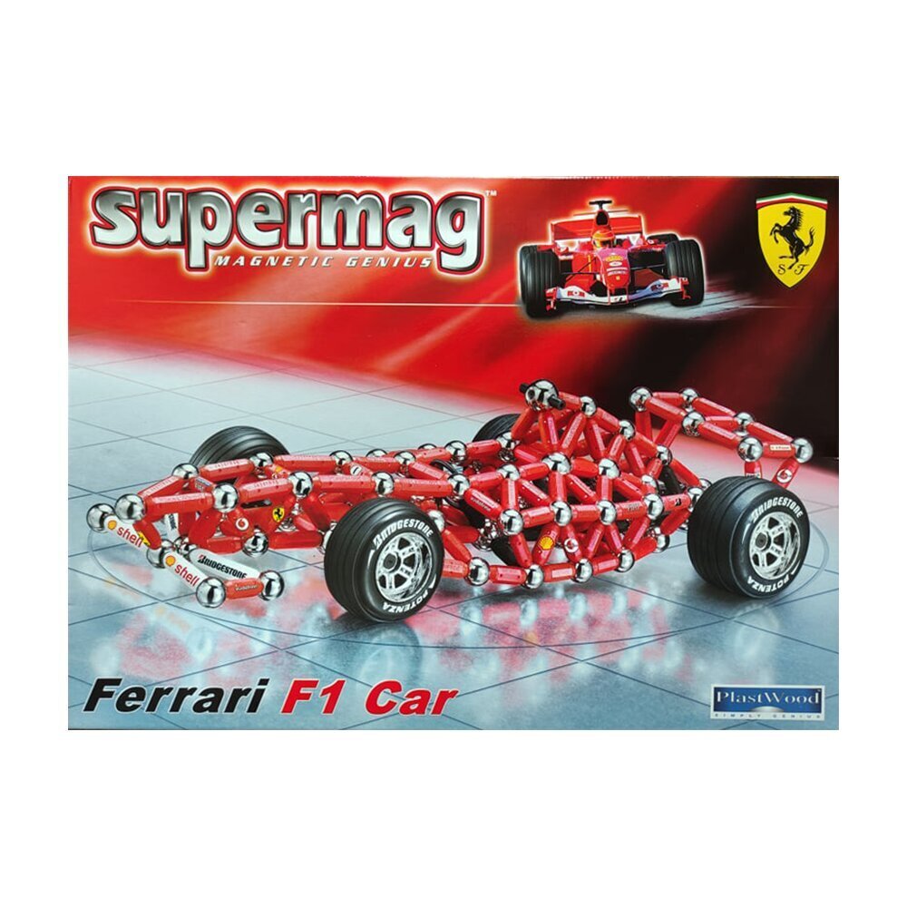 Magnetinis konstruktorius Supermag Ferrari F1 Car цена и информация | Konstruktoriai ir kaladėlės | pigu.lt