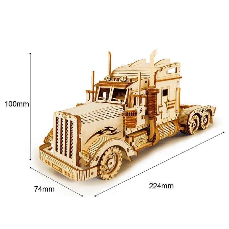 Medinis 3D galvosūkis Robotime Heavy Truck kaina ir informacija | Konstruktoriai ir kaladėlės | pigu.lt