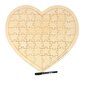 Svečių knyga - medinė puzlė širdelės formos kaina ir informacija | Dekoracijos šventėms | pigu.lt