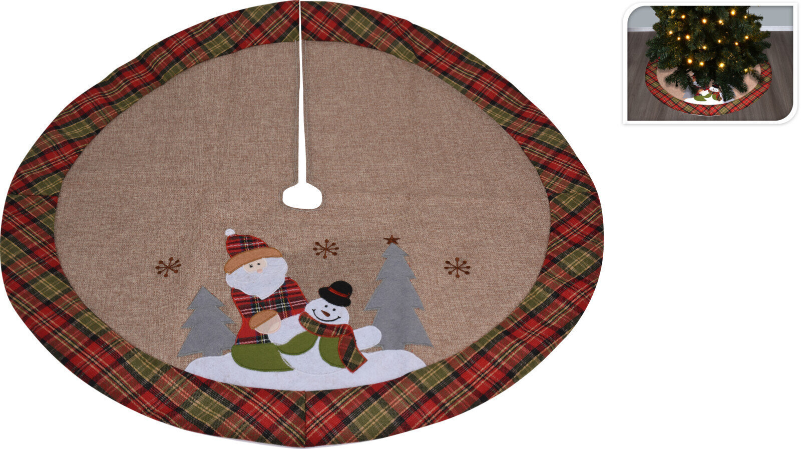Kilimėlis po kalėdine eglute, 90 cm цена и информация | Kalėdinės dekoracijos | pigu.lt