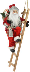 Kalėdinė dekoracija Kalėdų Senelis lipantis kopėčiomis kaina ir informacija | Kalėdinės dekoracijos | pigu.lt