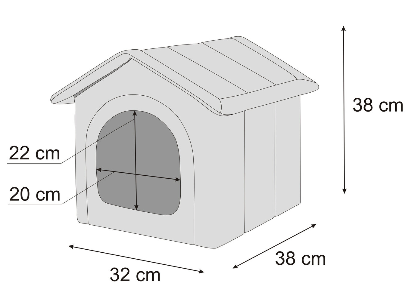 Hobbydog būda Graphite Ecolen R1, 32x38 cm kaina ir informacija | Guoliai, pagalvėlės | pigu.lt