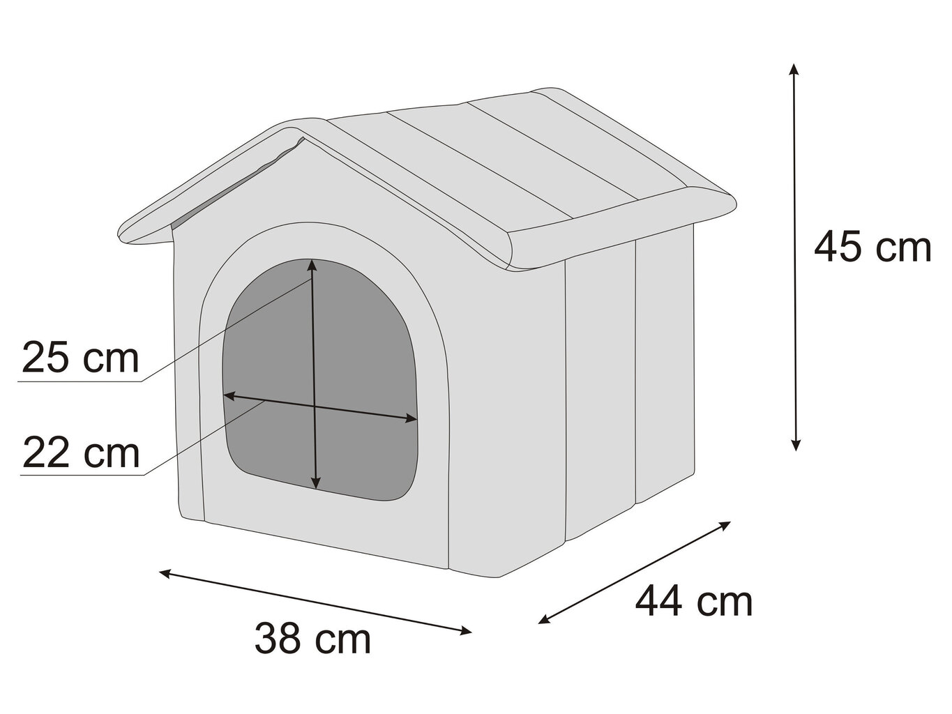 Hobbydog būda Graphite Ecolen R2, 38x44 cm цена и информация | Guoliai, pagalvėlės | pigu.lt