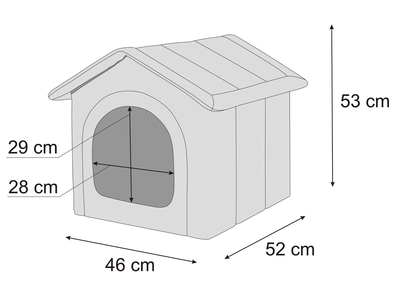 Hobbydog būda Ash Ecolen R3, 46x52 cm kaina ir informacija | Guoliai, pagalvėlės | pigu.lt