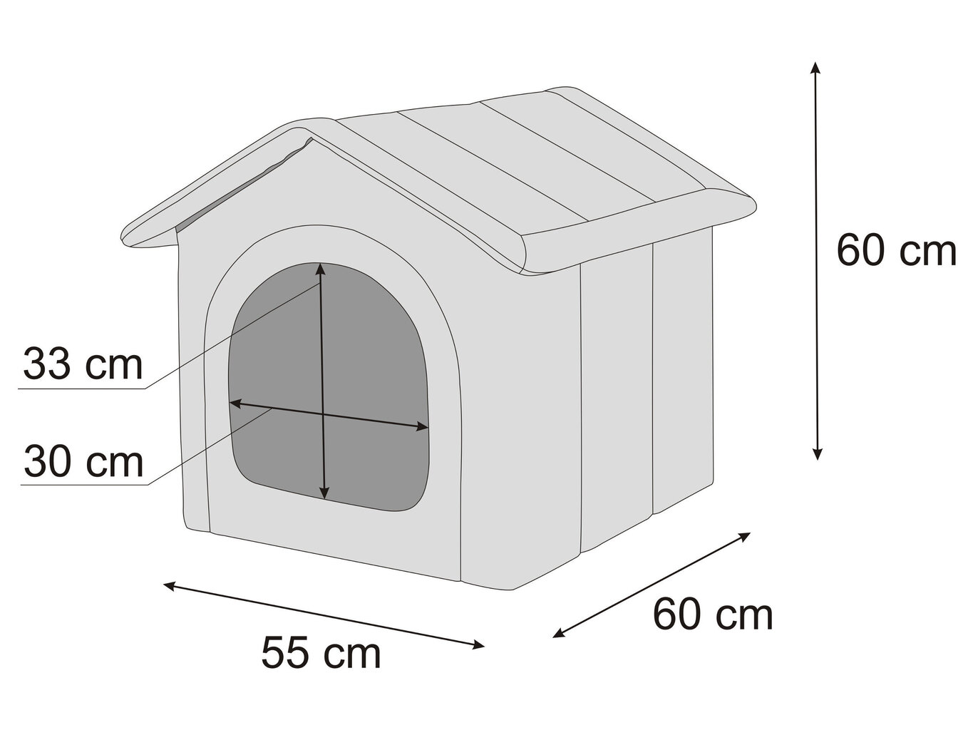 Hobbydog būda Ash Ecolen+Graphite Oxford R4, 55x60 cm kaina ir informacija | Guoliai, pagalvėlės | pigu.lt