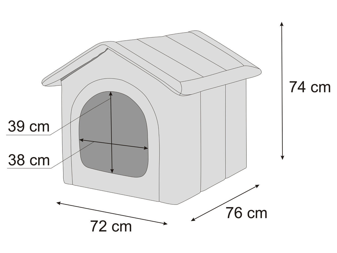 Hobbydog būda Ash Ecolen R6, 72x76 cm kaina ir informacija | Guoliai, pagalvėlės | pigu.lt