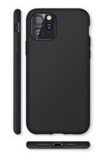 Силиконовый чехол Hallo Liquid Silicone Back Case для Apple iPhone 11 Pro Max, чёрный цена и информация | Чехлы для телефонов | pigu.lt