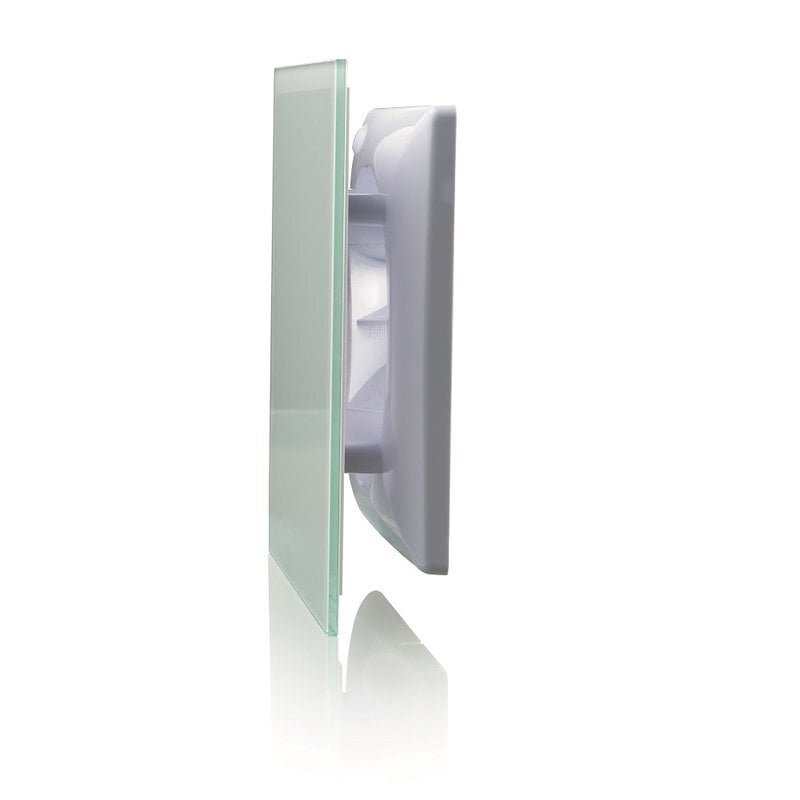 Ištraukimo Ventiliatorius Vlano A-GLAS WH su Balto Stiklo Panele kaina ir informacija | Vonios ventiliatoriai | pigu.lt