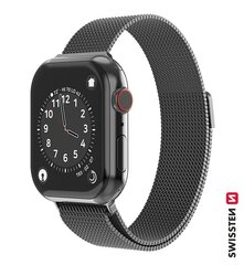 Металлический ремешок Swissten для Apple Watch 1/2/3/4/5/6 / SE / 38 мм / 40 мм / черный цена и информация | Аксессуары для смарт-часов и браслетов | pigu.lt