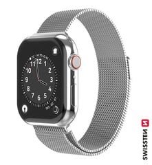 Металлический ремешок Swissten для Apple Watch 1/2/3/4/5/6 / SE / 38 мм / 40 мм / серебряный цена и информация | Аксессуары для смарт-часов и браслетов | pigu.lt