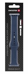 Cиликоновый ремешок Swissten для Apple Watch 1/2/3/4/5/6 / SE / 38 мм / 40 мм / синий цена и информация | Аксессуары для смарт-часов и браслетов | pigu.lt