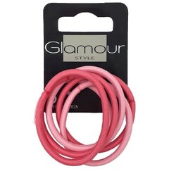 Резинки для волос Glamour Style, 6 шт., розовые цена и информация | Glamour Духи, косметика | pigu.lt