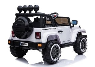 Dvivietis vaikiškas elektromobilis Jeep 4x4, baltas kaina ir informacija | Elektromobiliai vaikams | pigu.lt