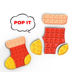 Силиконовая игра POP IT "Рождественский носок", головоломка цена и информация | Настольные игры, головоломки | pigu.lt