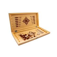 Нарды деревянные малые, 40x20 см цена и информация | Настольные игры, головоломки | pigu.lt