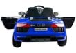 Elektrinis sportinis automobilis vaikams Audi R8 Spyder, mėlynas kaina ir informacija | Elektromobiliai vaikams | pigu.lt
