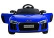 Elektrinis sportinis automobilis vaikams Audi R8 Spyder, mėlynas kaina ir informacija | Elektromobiliai vaikams | pigu.lt