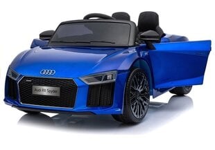 Электрический спортивный автомобиль для детей Audi R8 Spyder, синий цена и информация | Электромобили для детей | pigu.lt