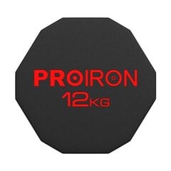 PROIRON PRKRD12K Rubber Dumbbell, 12.00 цена и информация | Гантели, гири, штанги | pigu.lt