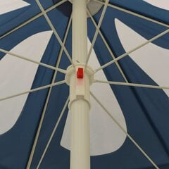 Lauko skėtis su plieniniu stulpu, 180 cm, mėlynas цена и информация | Зонты, маркизы, стойки | pigu.lt