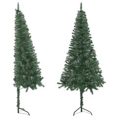 Dirbtinė kampinė Kalėdų eglutė vidaXL, žalia, 150 cm, PVC kaina ir informacija | Eglutės, vainikai, stovai | pigu.lt
