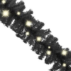 Kalėdinė girlianda su LED lemputėmis, juoda, 5m цена и информация | Праздничные декорации | pigu.lt