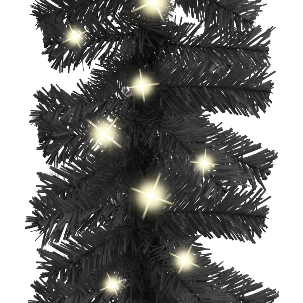 Kalėdinė girlianda su LED lemputėmis, juoda, 10m kaina ir informacija | Dekoracijos šventėms | pigu.lt