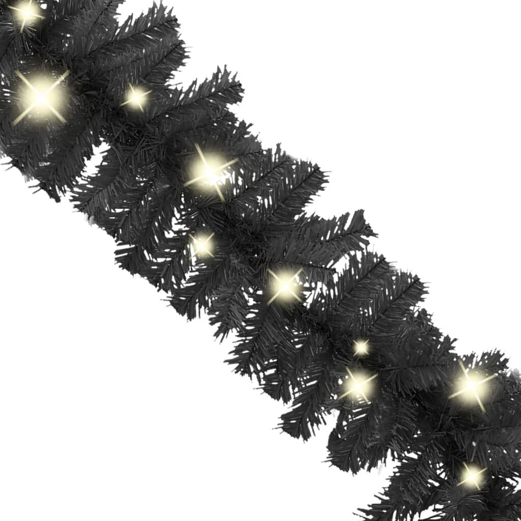 Kalėdinė girlianda su LED lemputėmis, juoda, 10m kaina ir informacija | Dekoracijos šventėms | pigu.lt