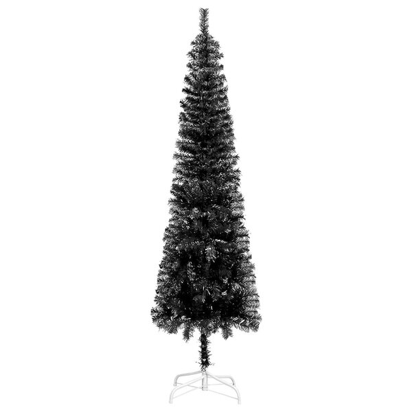 Siauria Kalėdų eglutė, juodos spalvos, 180cm kaina ir informacija | Eglutės, vainikai, stovai | pigu.lt