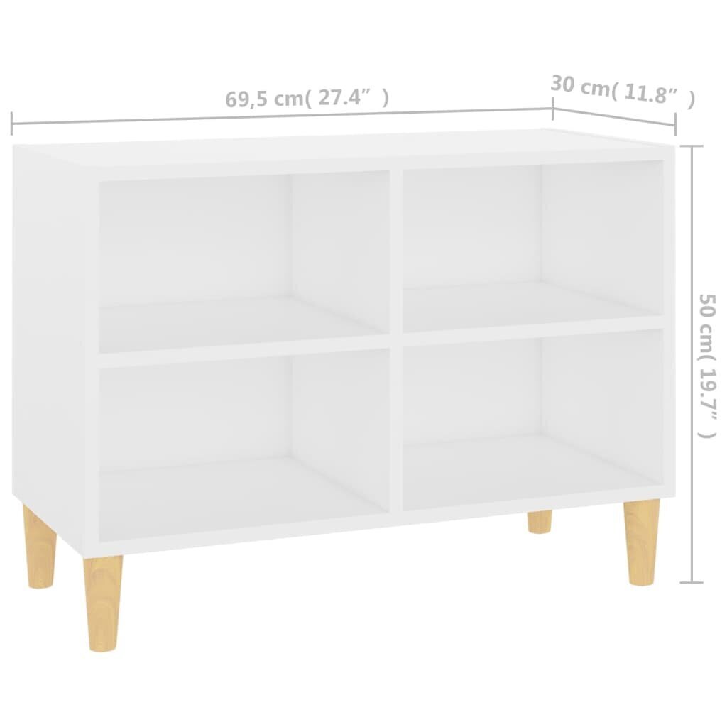 TV spintelė, 69,5x30x50 cm, balta kaina ir informacija | TV staliukai | pigu.lt