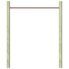 Skersinis, raudonos spalvos, 125 cm, plienas цена и информация | Детские игровые домики | pigu.lt