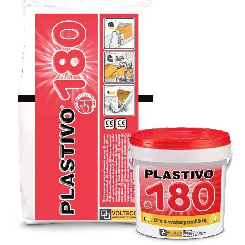 Elastinga hidroizoliacija Volteco Plastivo 180, 20 kg цена и информация | Sandarinimo medžiagos | pigu.lt