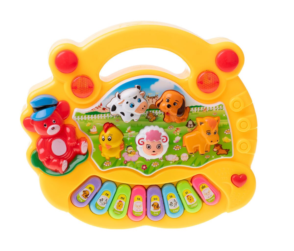 Vaikiškas pianinas su garsais ir šviesomis, geltonas цена и информация | Žaislai kūdikiams | pigu.lt