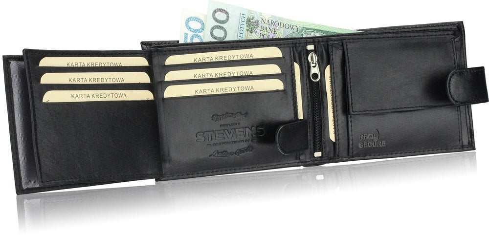 Vyriška odinė piniginė Stevens kaina ir informacija | Vyriškos piniginės, kortelių dėklai | pigu.lt