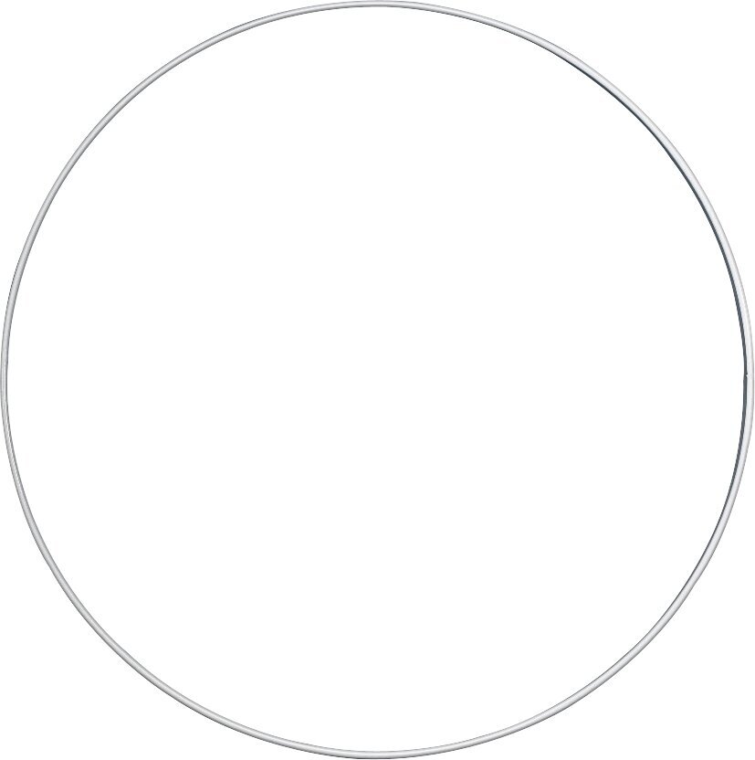 Žiedas sapnų gaudyklei metalinis baltas 25cm цена и информация | Papuošalų gamybai, vėrimui | pigu.lt