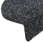 Lipnūs laiptų kilimėliai, 10 vnt., juodi, 56x17x3 cm цена и информация | Kilimai | pigu.lt