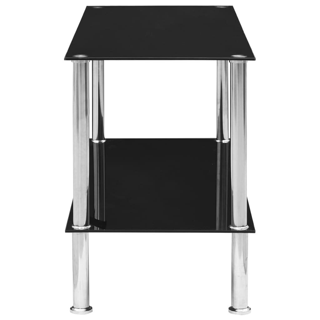 Kavos staliukas, 110x43x60 cm, juodas цена и информация | Kavos staliukai | pigu.lt